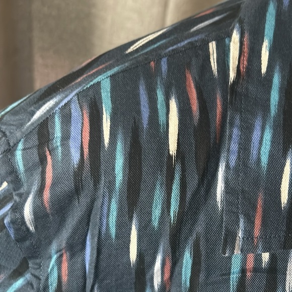 Blue Patterned Knickerbocker Short Sleeve Button Up - Picture 3 of 6